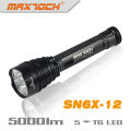 Maxtoch SN6X-12 5 * T6 Cree torche haute puissance 4500 Lumen lampe de poche Rechargeable